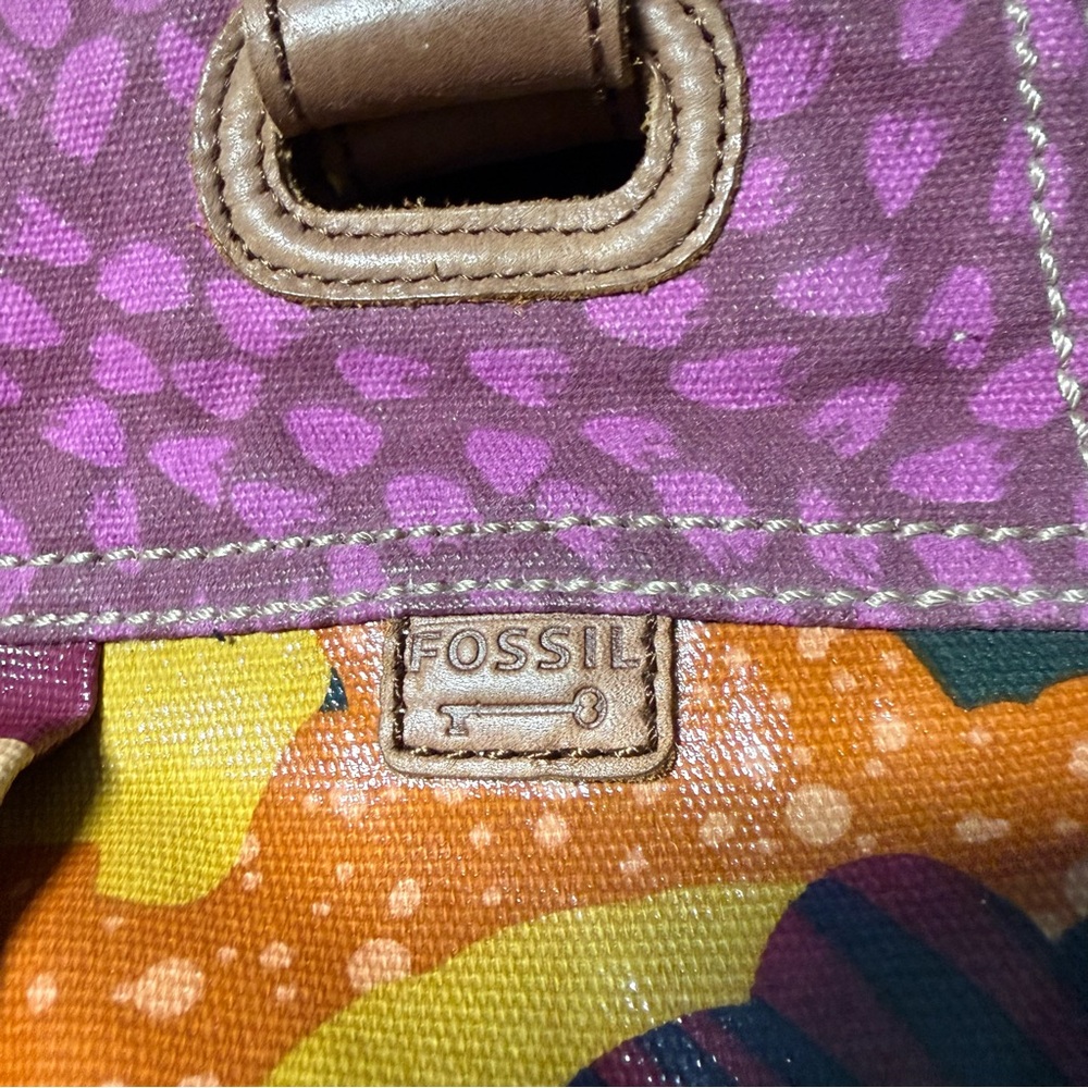 🎨 Fossil Key-Per Coated Canvas Print Tote Bag - Picture 6 of 15